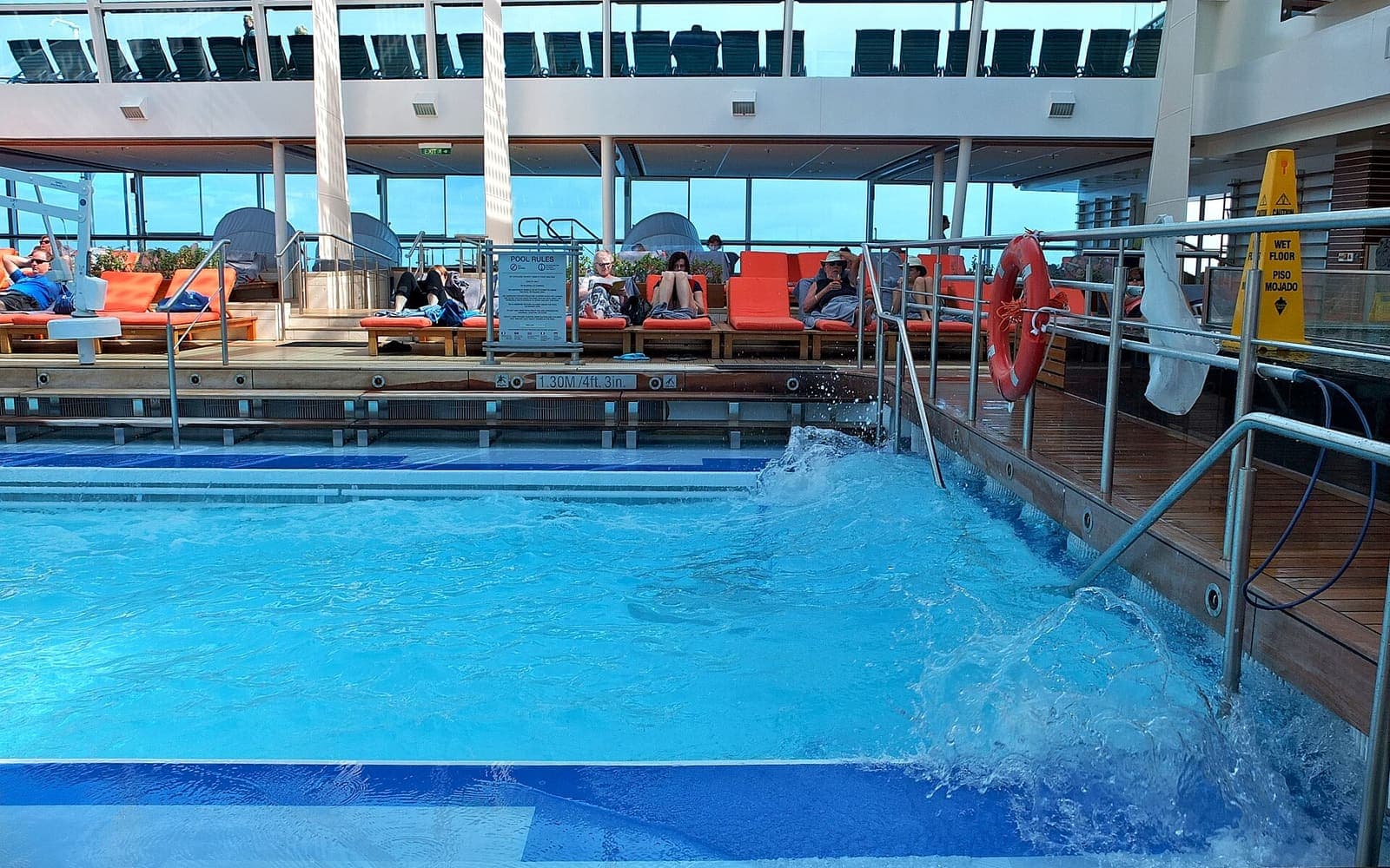 An adults-only cruise solarium