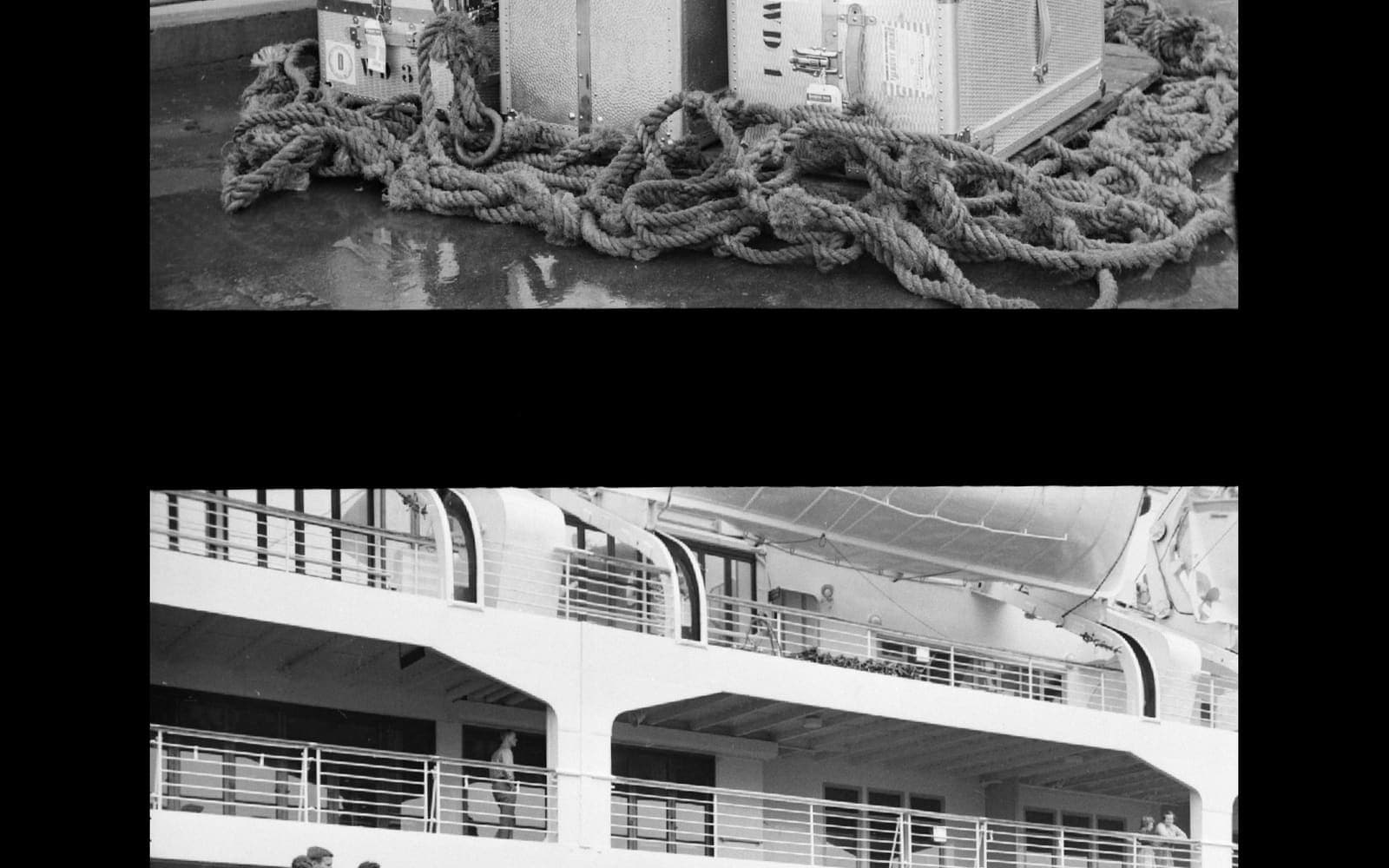 Luggage at cruise disembarkation