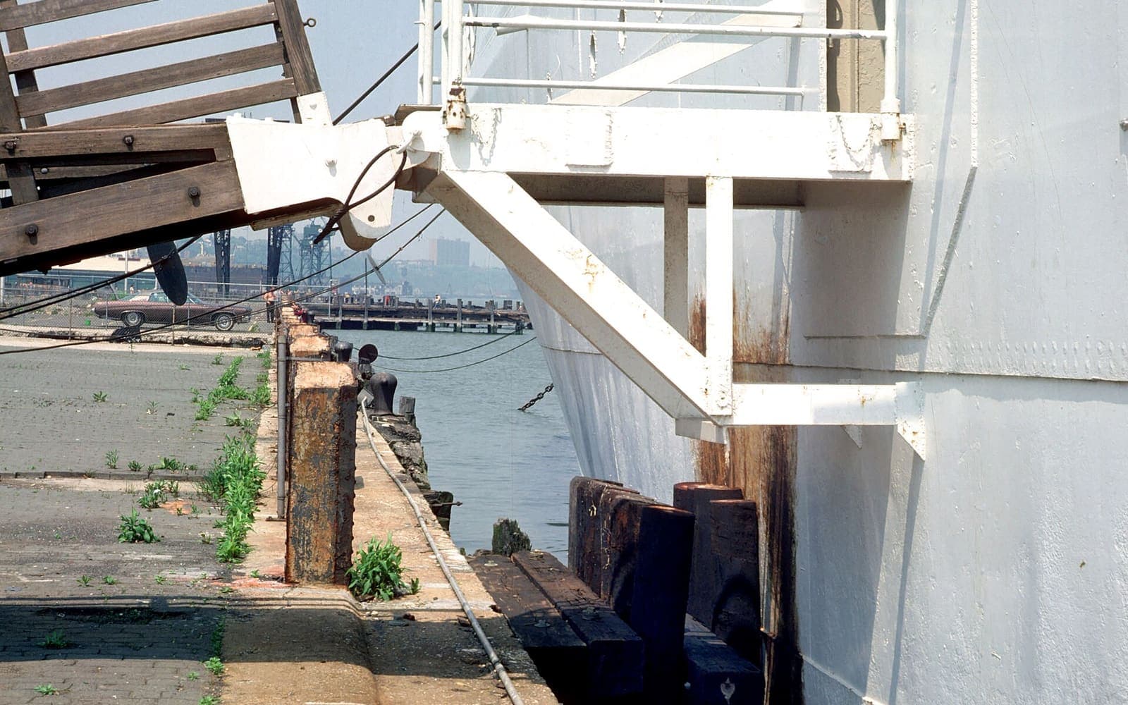 A cruise ship gangway