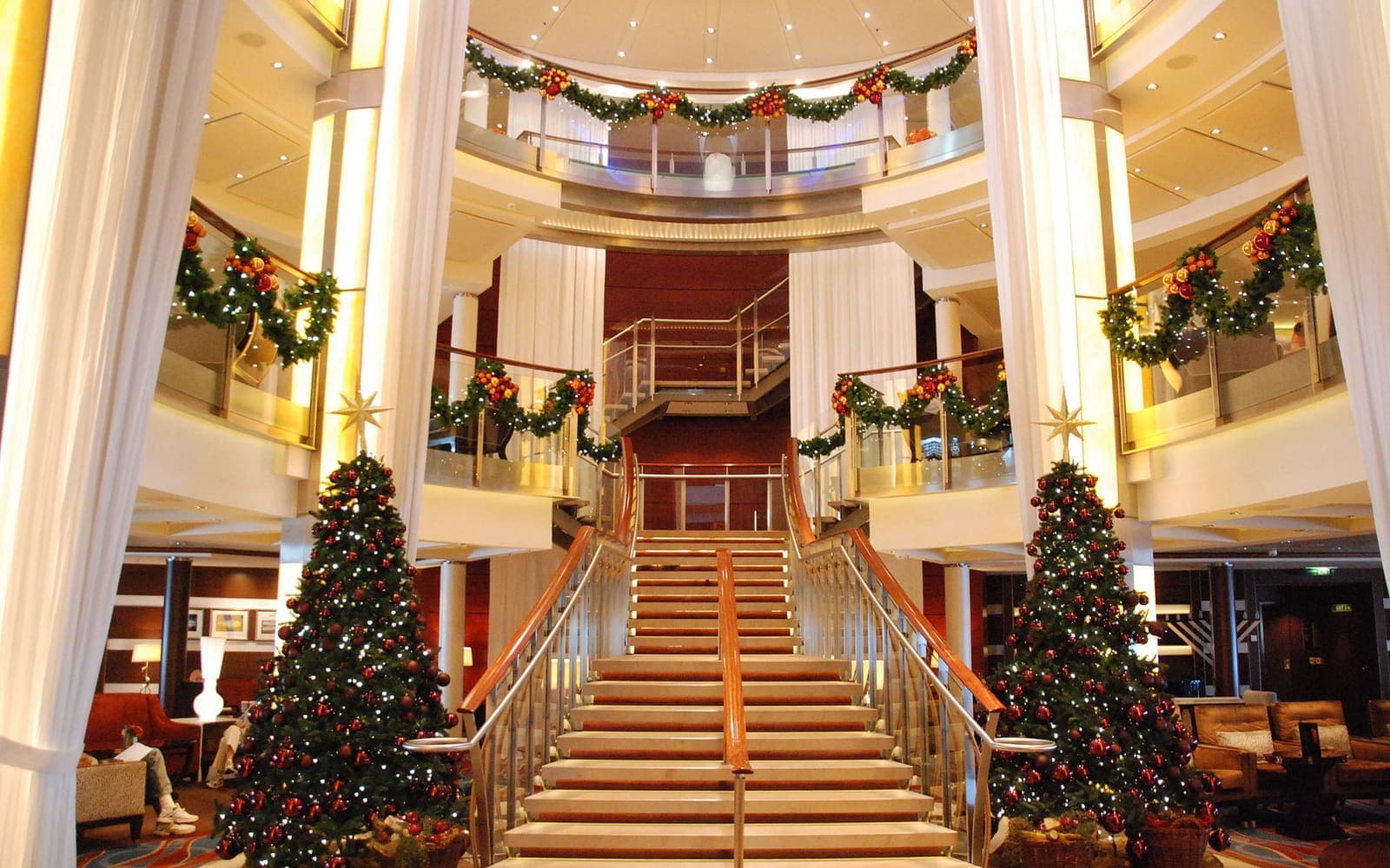A cruise ship atrium