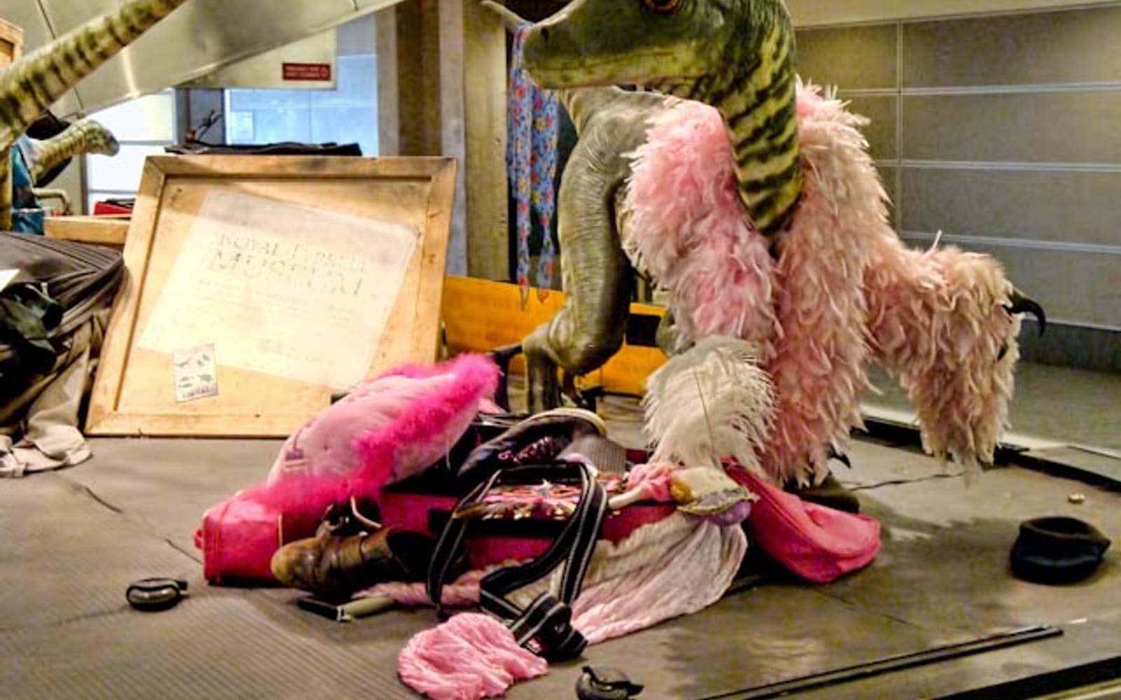 A luggage claim at an airport