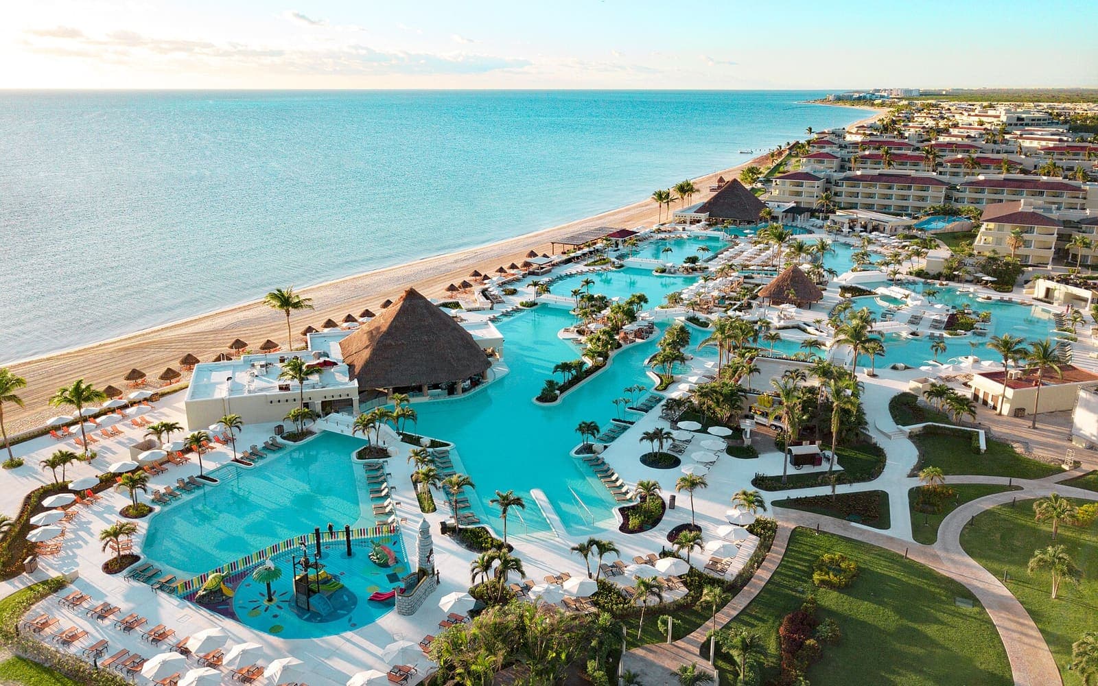 A large family all-inclusive resort in Cancun