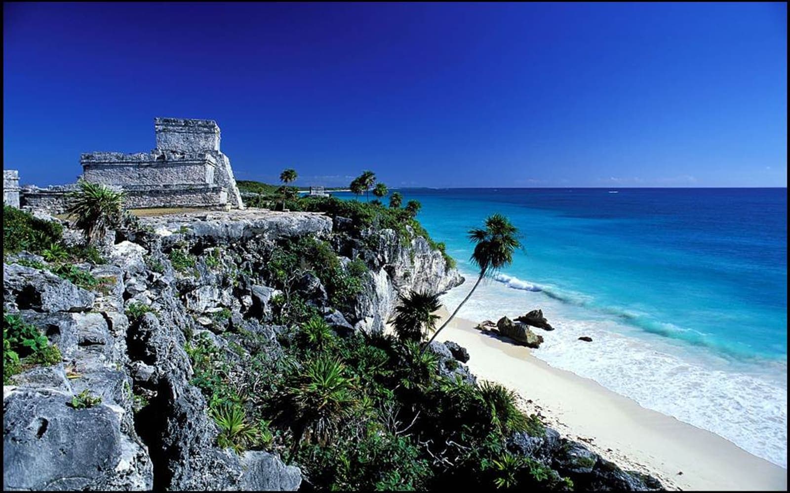 The Tulum coastline on the Riviera Maya