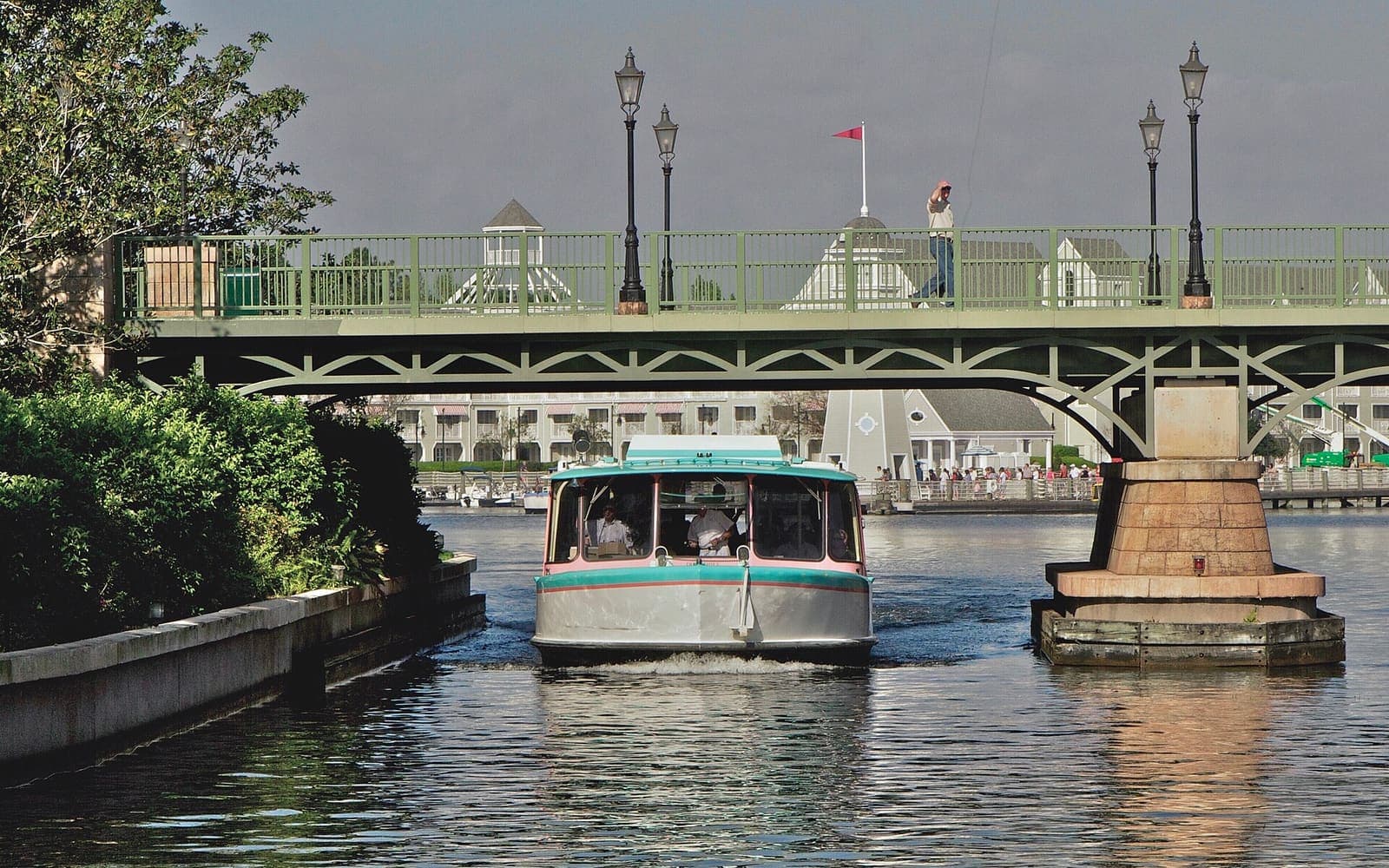 A Friendship boat on Walt Disney World waterways
