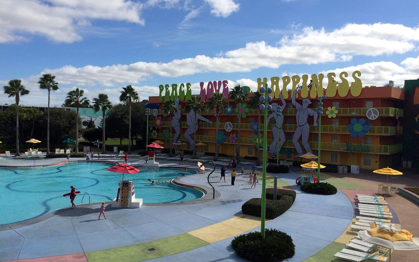 A pool at Disney’s Pop Century Resort