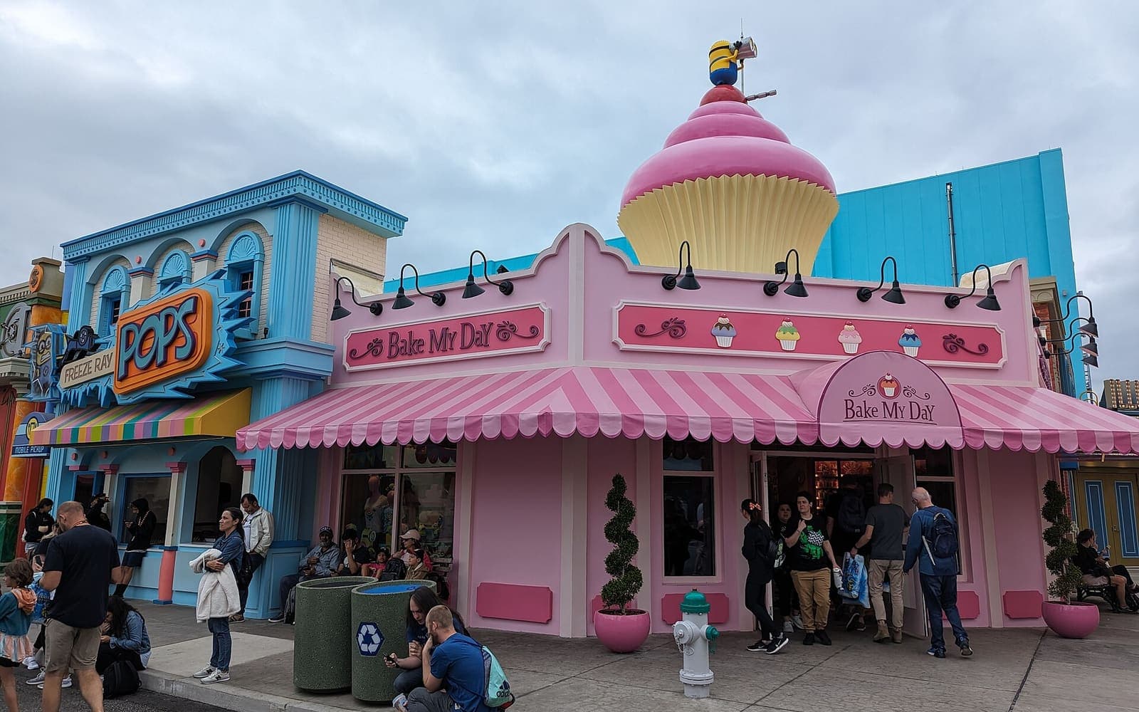 An evening gathering area at Universal Orlando