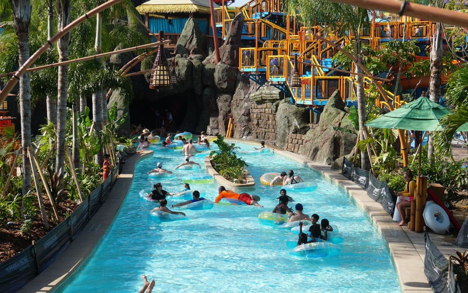 The winding river at Volcano Bay