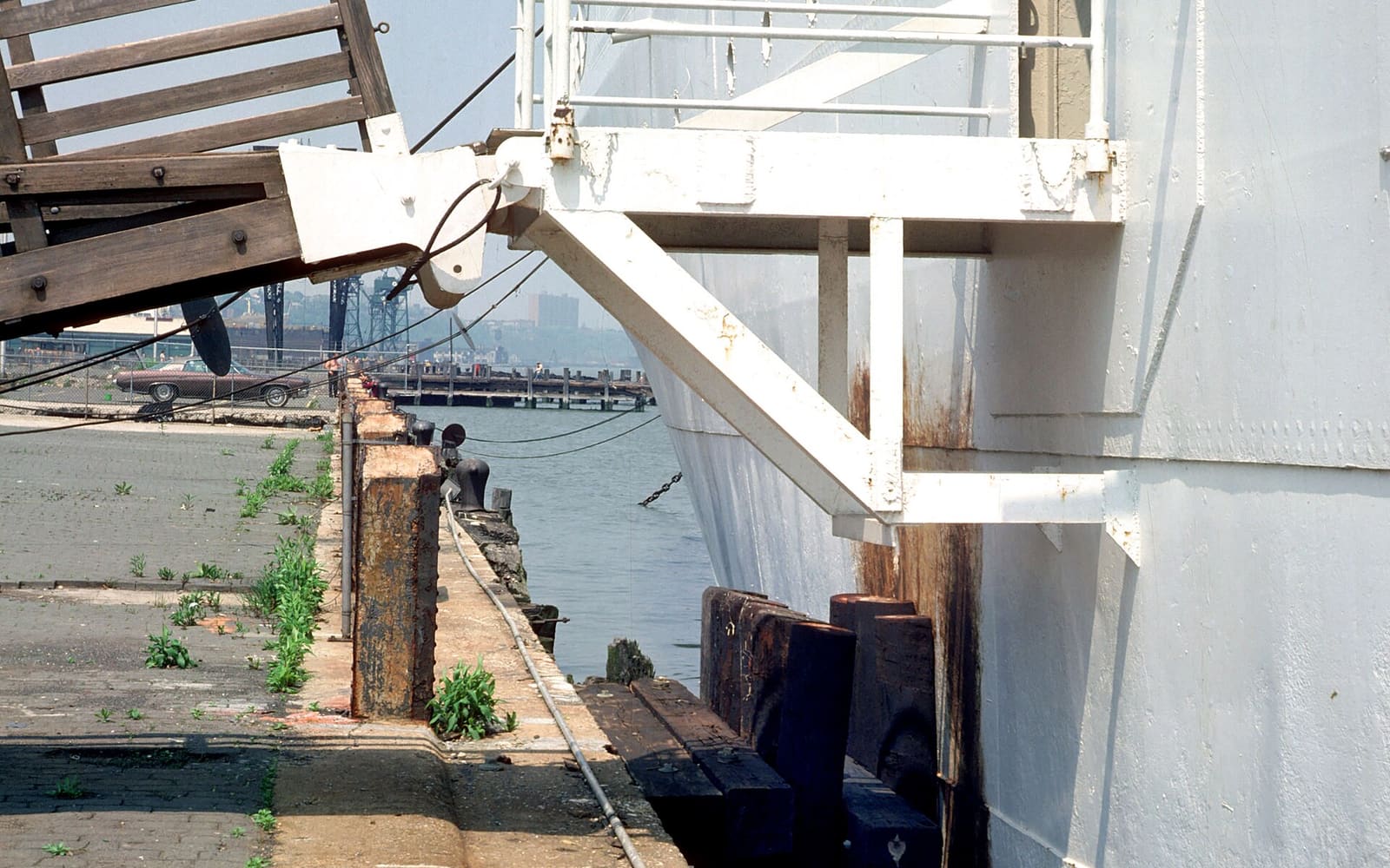 A cruise ship gangway