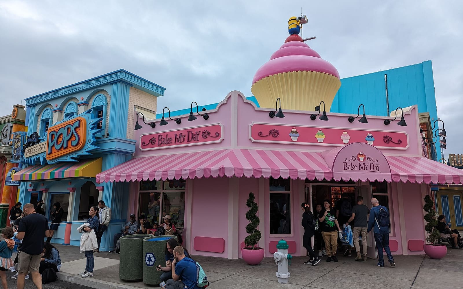 An evening gathering area at Universal Orlando