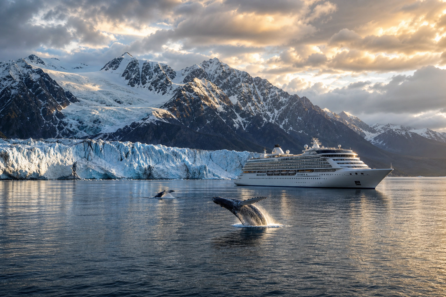 Alaska cruise scenery representing Royal Caribbean's Alaska and Europe airfare offer